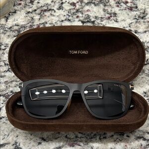Tom Ford Black alasdhair metal Sunglasses
